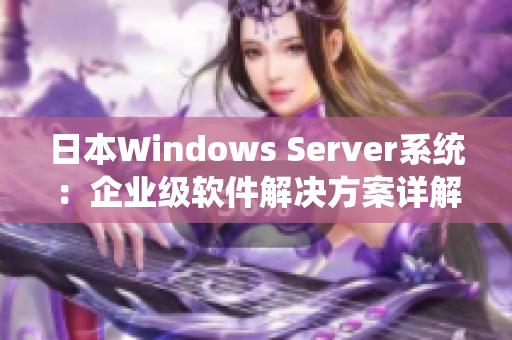 日本Windows Server系统：企业级软件解决方案详解