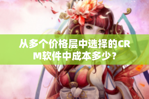 从多个价格层中选择的CRM软件中成本多少？