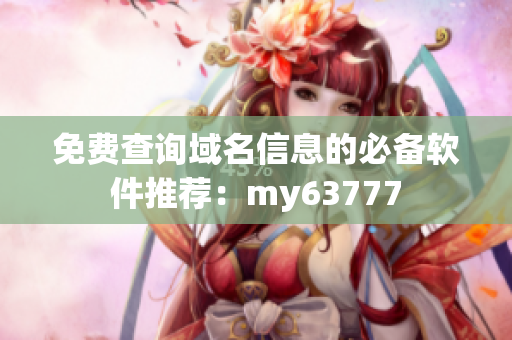 免费查询域名信息的必备软件推荐：my63777