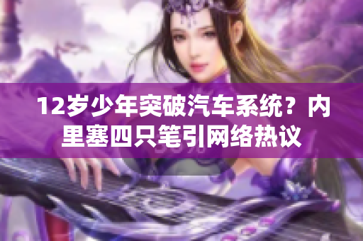 12岁少年突破汽车系统？内里塞四只笔引网络热议