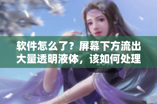 软件怎么了？屏幕下方流出大量透明液体，该如何处理这种问题？