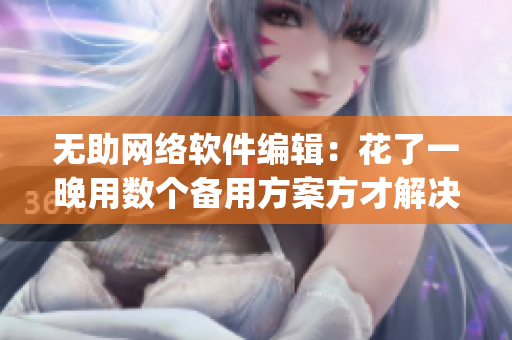 无助网络软件编辑：花了一晚用数个备用方案方才解决软件Bug