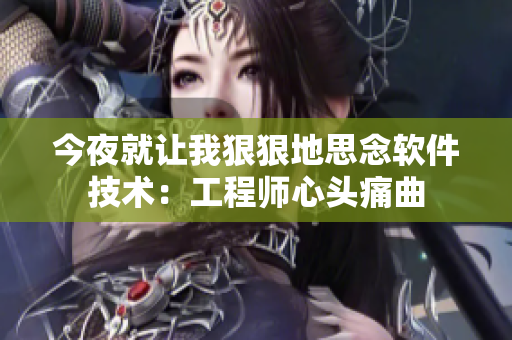 今夜就让我狠狠地思念软件技术：工程师心头痛曲