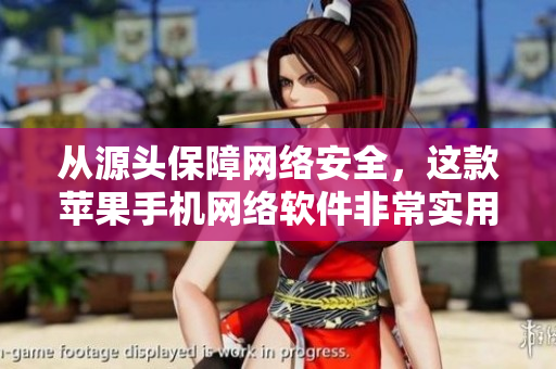 从源头保障网络安全，这款苹果手机网络软件非常实用！