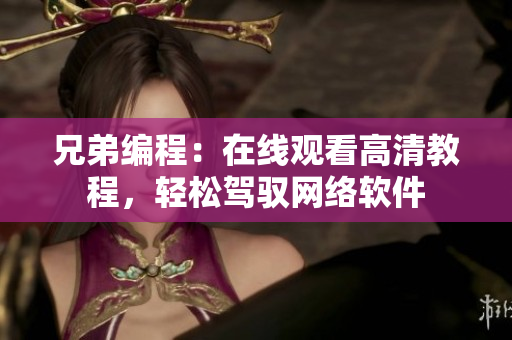 兄弟编程：在线观看高清教程，轻松驾驭网络软件