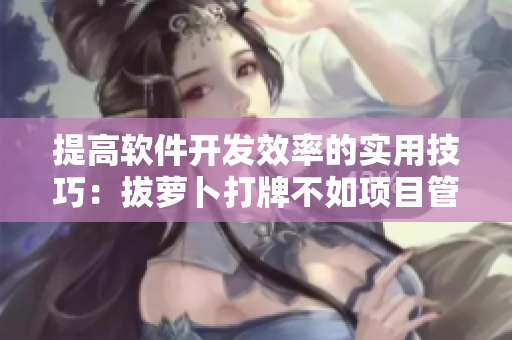 提高软件开发效率的实用技巧：拔萝卜打牌不如项目管理与版本控制