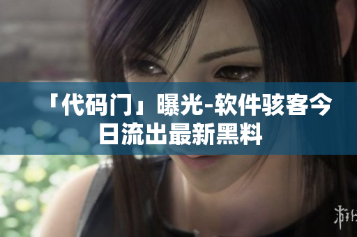 「代码门」曝光-软件骇客今日流出最新黑料