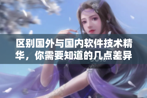 区别国外与国内软件技术精华，你需要知道的几点差异