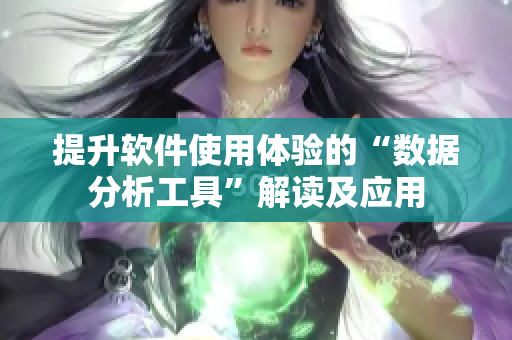提升软件使用体验的“数据分析工具”解读及应用