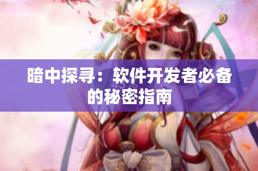 暗中探寻：软件开发者必备的秘密指南