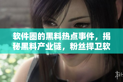 软件圈的黑料热点事件，揭秘黑料产业链，粉丝捍卫软件纯真形象