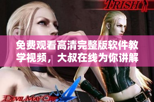 免费观看高清完整版软件教学视频，大叔在线为你讲解全面易懂