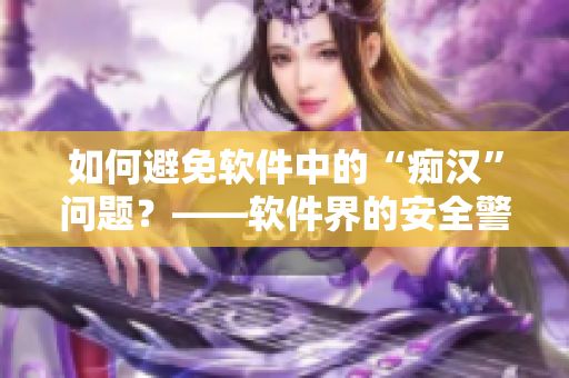 如何避免软件中的“痴汉”问题？——软件界的安全警示