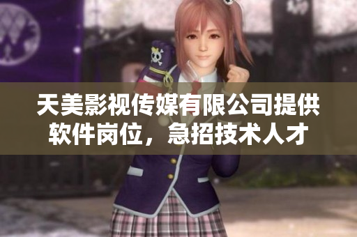 天美影视传媒有限公司提供软件岗位，急招技术人才