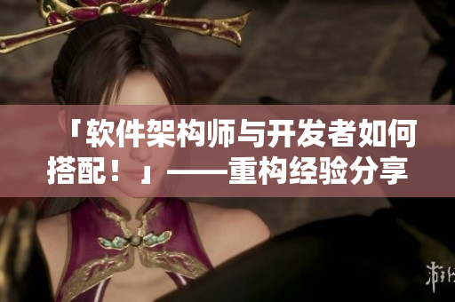 「软件架构师与开发者如何搭配！」——重构经验分享