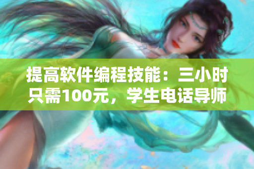提高软件编程技能：三小时只需100元，学生电话导师服务助力网络软件开发