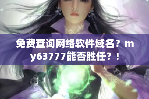 免费查询网络软件域名？my63777能否胜任？!