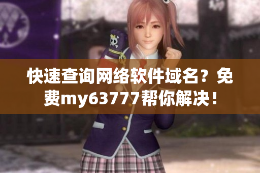 快速查询网络软件域名？免费my63777帮你解决！