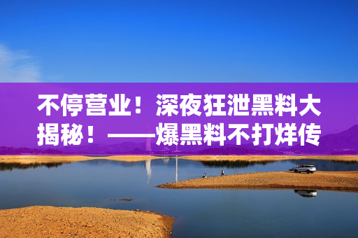 不停营业！深夜狂泄黑料大揭秘！——爆黑料不打烊传送门