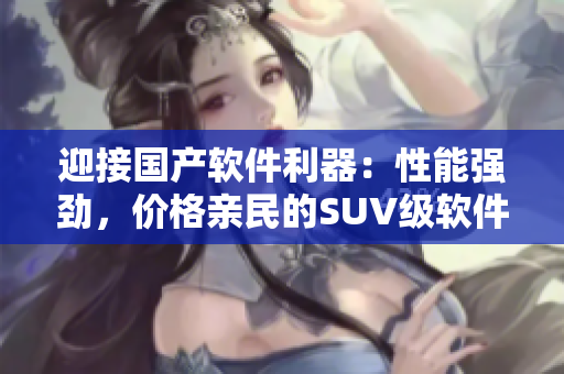 迎接国产软件利器：性能强劲，价格亲民的SUV级软件