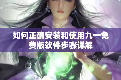 如何正确安装和使用九一免费版软件步骤详解