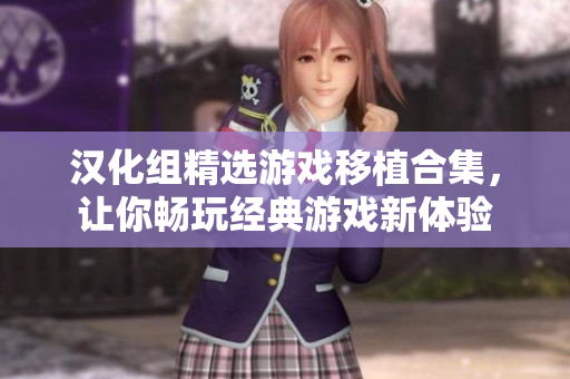汉化组精选游戏移植合集，让你畅玩经典游戏新体验