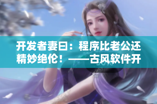 开发者妻曰：程序比老公还精妙绝伦！——古风软件开发赞歌