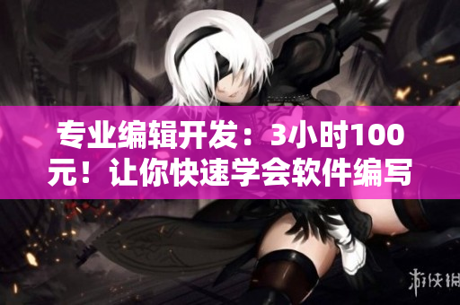 专业编辑开发：3小时100元！让你快速学会软件编写技能！