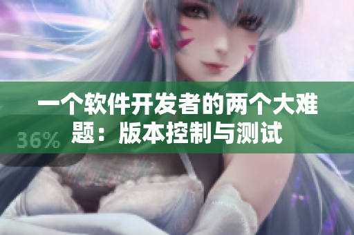 一个软件开发者的两个大难题：版本控制与测试