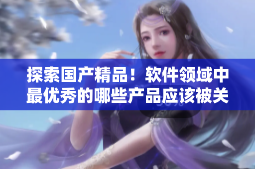 探索国产精品！软件领域中最优秀的哪些产品应该被关注？