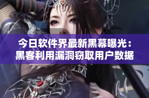 今日软件界最新黑幕曝光：黑客利用漏洞窃取用户数据