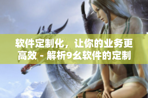 软件定制化，让你的业务更高效 - 解析9幺软件的定制化特点和优势