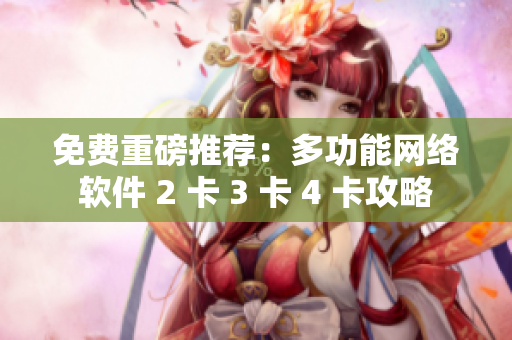 免费重磅推荐：多功能网络软件 2 卡 3 卡 4 卡攻略