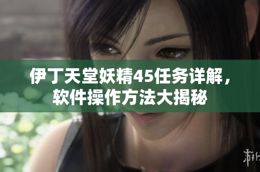 伊丁天堂妖精45任务详解，软件操作方法大揭秘