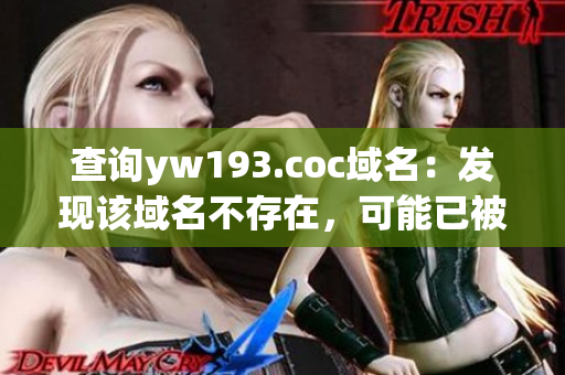 查询yw193.coc域名：发现该域名不存在，可能已被注销或拼写错误