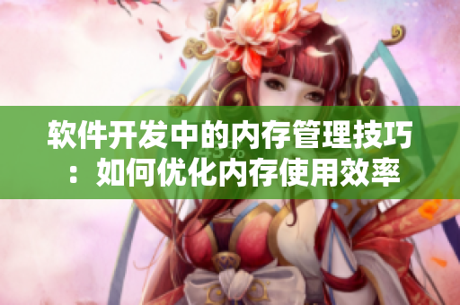 软件开发中的内存管理技巧：如何优化内存使用效率