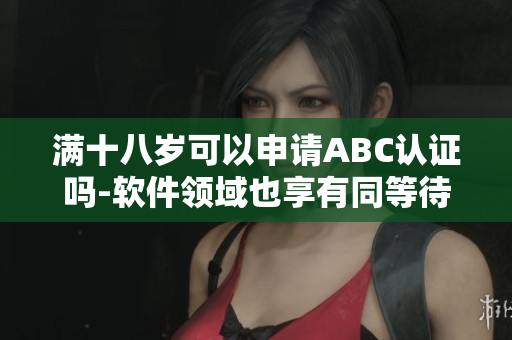 满十八岁可以申请ABC认证吗-软件领域也享有同等待遇
