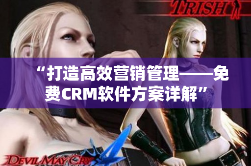 “打造高效营销管理——免费CRM软件方案详解”