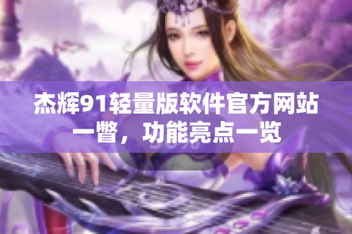 杰辉91轻量版软件官方网站一瞥，功能亮点一览