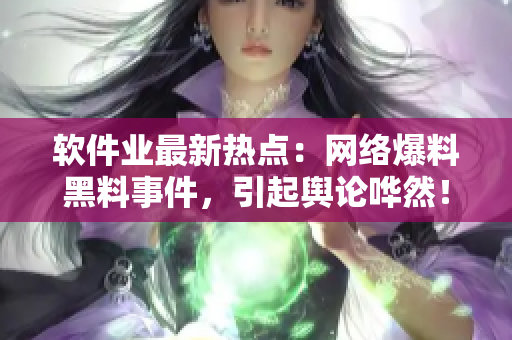 软件业最新热点：网络爆料黑料事件，引起舆论哗然！