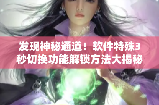 发现神秘通道！软件特殊3秒切换功能解锁方法大揭秘