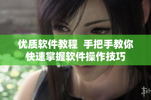 优质软件教程  手把手教你快速掌握软件操作技巧