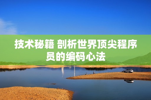技术秘籍 剖析世界顶尖程序员的编码心法
