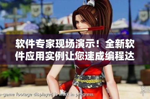 软件专家现场演示！全新软件应用实例让您速成编程达人