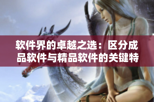 软件界的卓越之选：区分成品软件与精品软件的关键特征