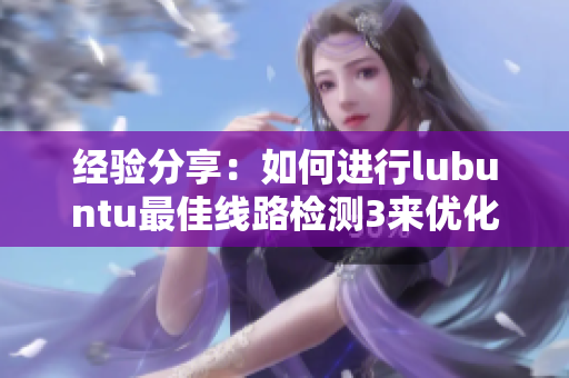 经验分享：如何进行lubuntu最佳线路检测3来优化软件网络性能