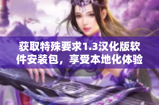 获取特殊要求1.3汉化版软件安装包，享受本地化体验