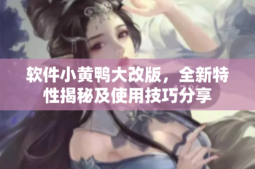 软件小黄鸭大改版，全新特性揭秘及使用技巧分享
