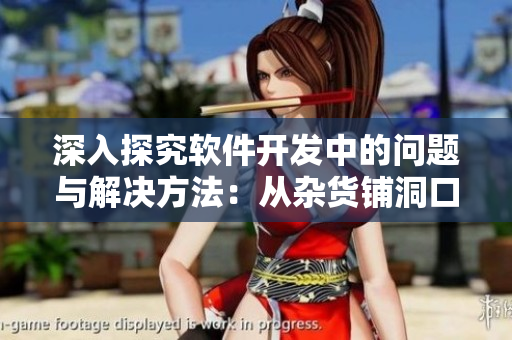 深入探究软件开发中的问题与解决方法：从杂货铺洞口59话中学习经验