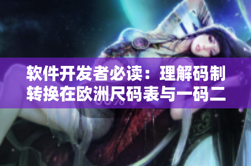 软件开发者必读：理解码制转换在欧洲尺码表与一码二码之间的应用
